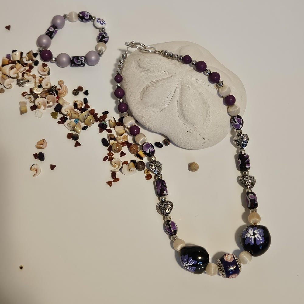 Repurposed Hawaiian Seed Pod Necklace and Bracelet